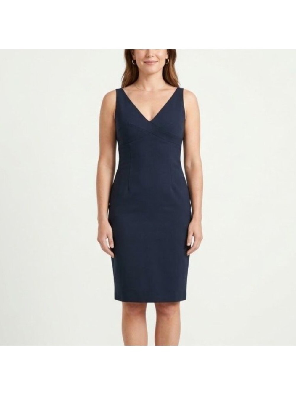 VTG Laundry by Shelli Segal Size 8 Black Sleeveless Knee Length Bodycon Dress
